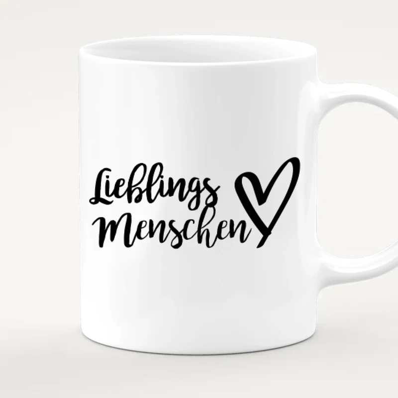 Personalisierte Tasse 2 Frauen + 1 Kind