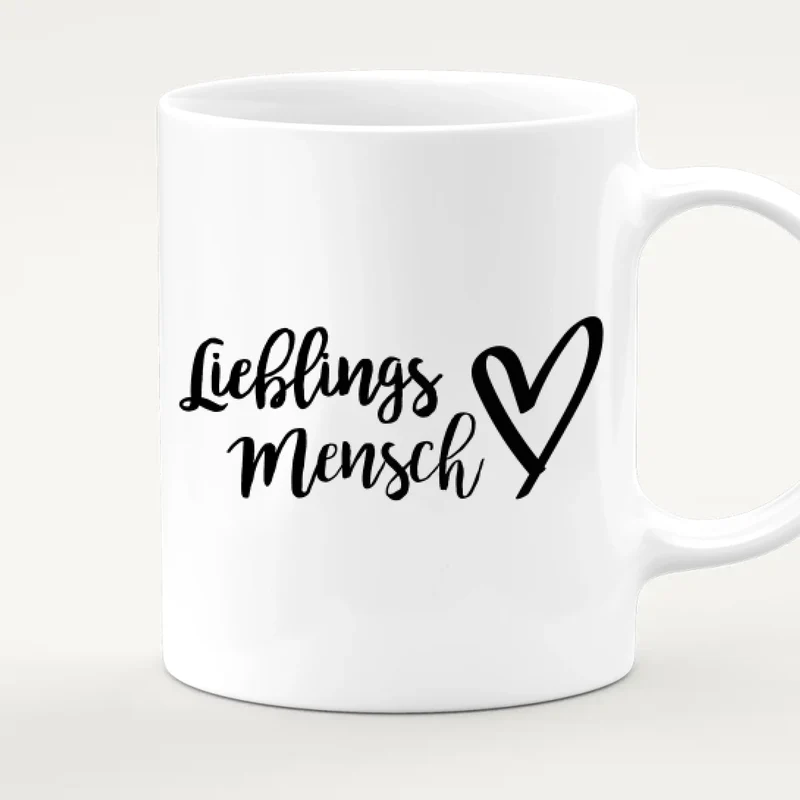 Personalisierte Tasse mit Paar (sitzend)