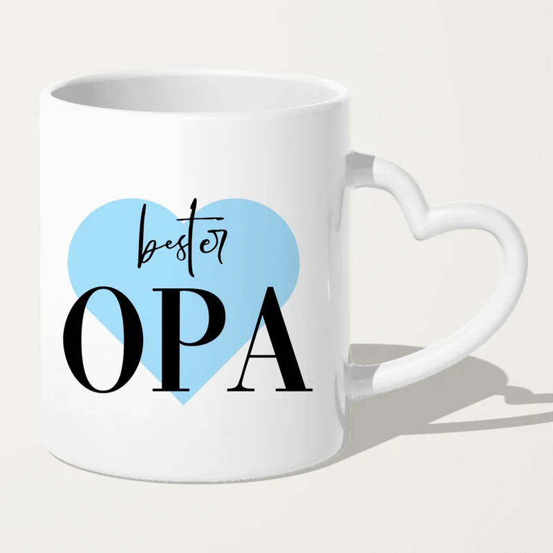 Personalisierte Tasse für Opa (1 Baby + 1 Kind + 1 Opa) - Weihnachtstasse