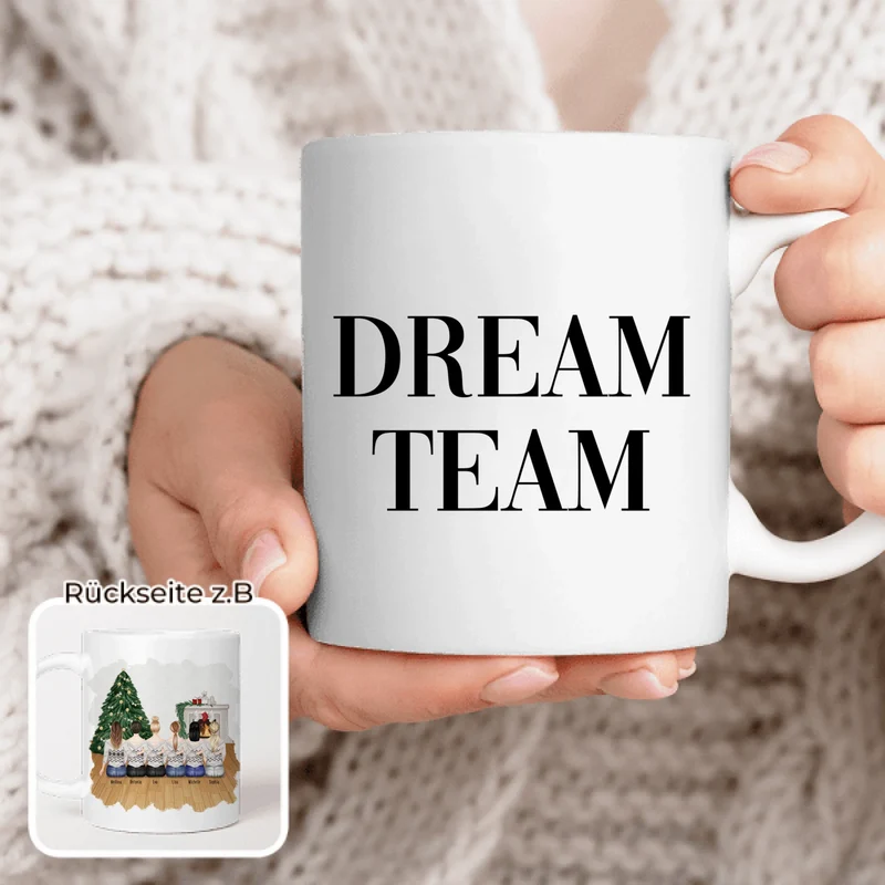 Personalisierte Tasse für Beste Freundinnen (6 Freundinnen) - Weihnachtstasse