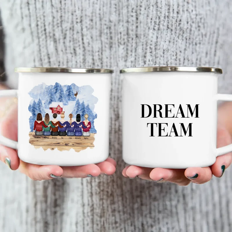 Personalisierte Tasse für Beste Freundinnen (7 Freundinnen) - Weihnachtstasse