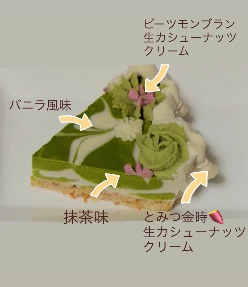 抹茶マーブルローケーキ