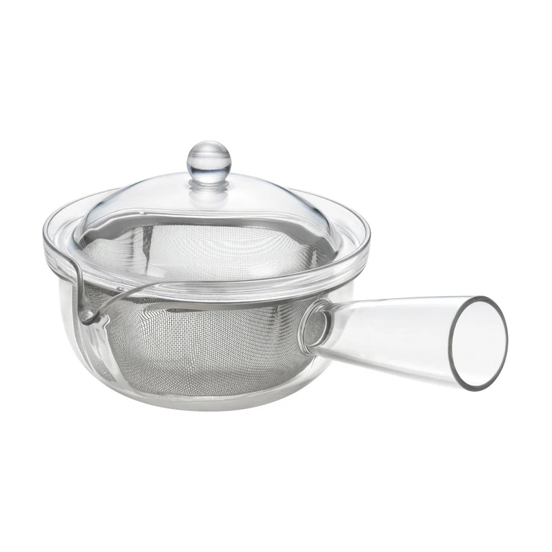 Akebono Clear Kyusu Teapot with Stainless Steel Strainer