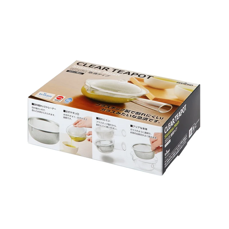 Akebono Clear Kyusu Teapot with Stainless Steel Strainer