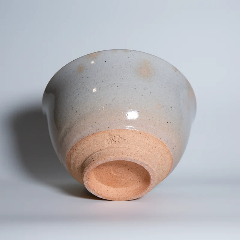 Yamaki Ikai Handcrafted Mist Grey Matcha Bowl