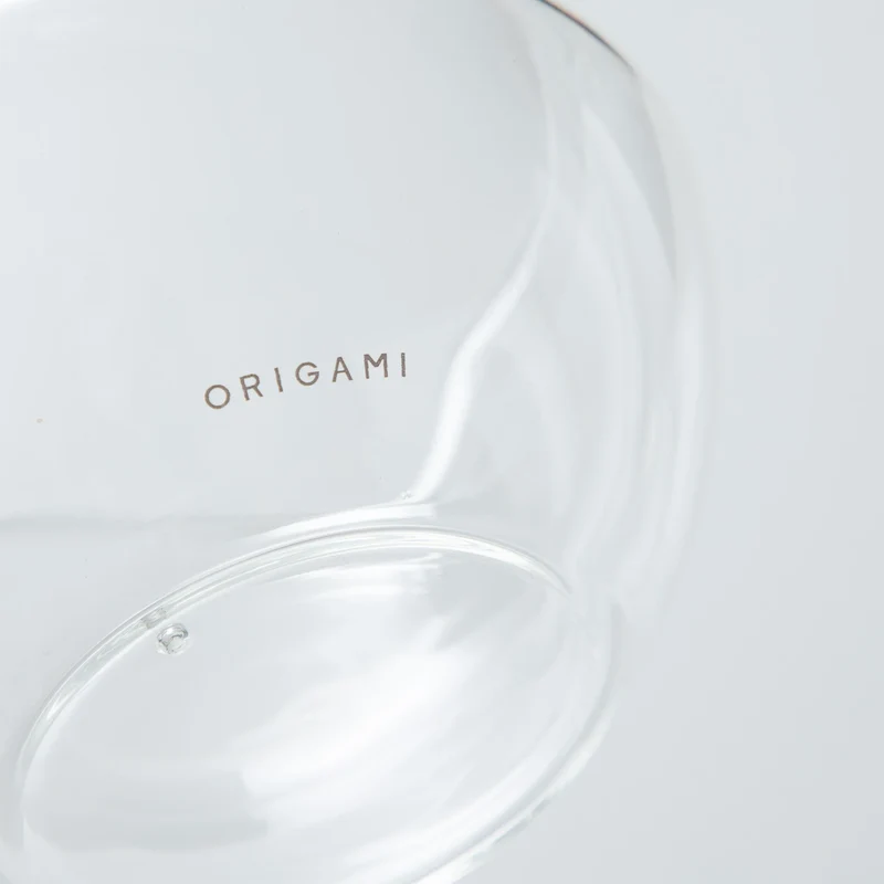 ORIGAMI Glass Katakuchi Matcha Bowl