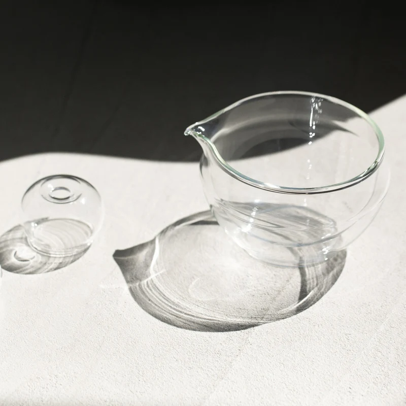 ORIGAMI Glass Katakuchi Matcha Bowl