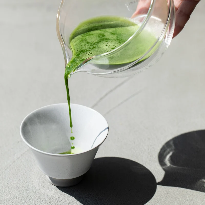 ORIGAMI Glass Katakuchi Matcha Bowl