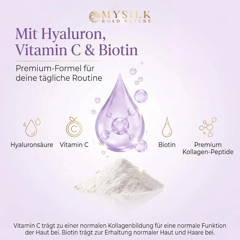 Kollagen Kapseln Typ I–V – mit Biotin & Hyaluronsäure, 180 Stück | CollaCore