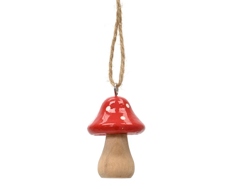 Paddenstoel schimahout rood/kleur(en) L.3.5cm x W.3.5cm x H.4.5cm