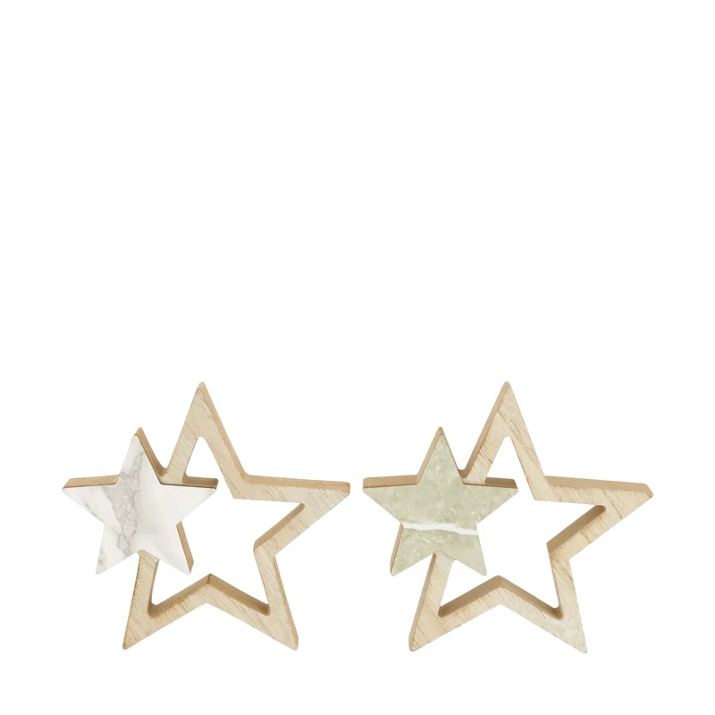 Figurine star mdf 16.5x2.1x15.8cm FSC 100% 2 Mixed grey