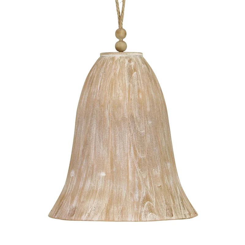 Bell fir wood with hanger 24.5x24.5x27cm FSC 100% Natural-wash