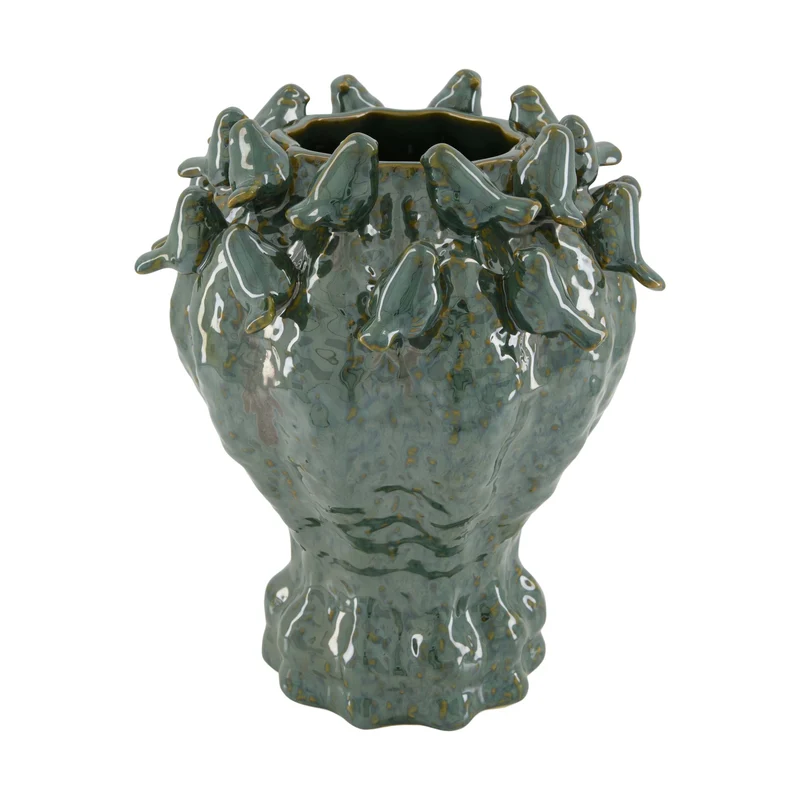 Vase ceramic 23x23x26cm Green