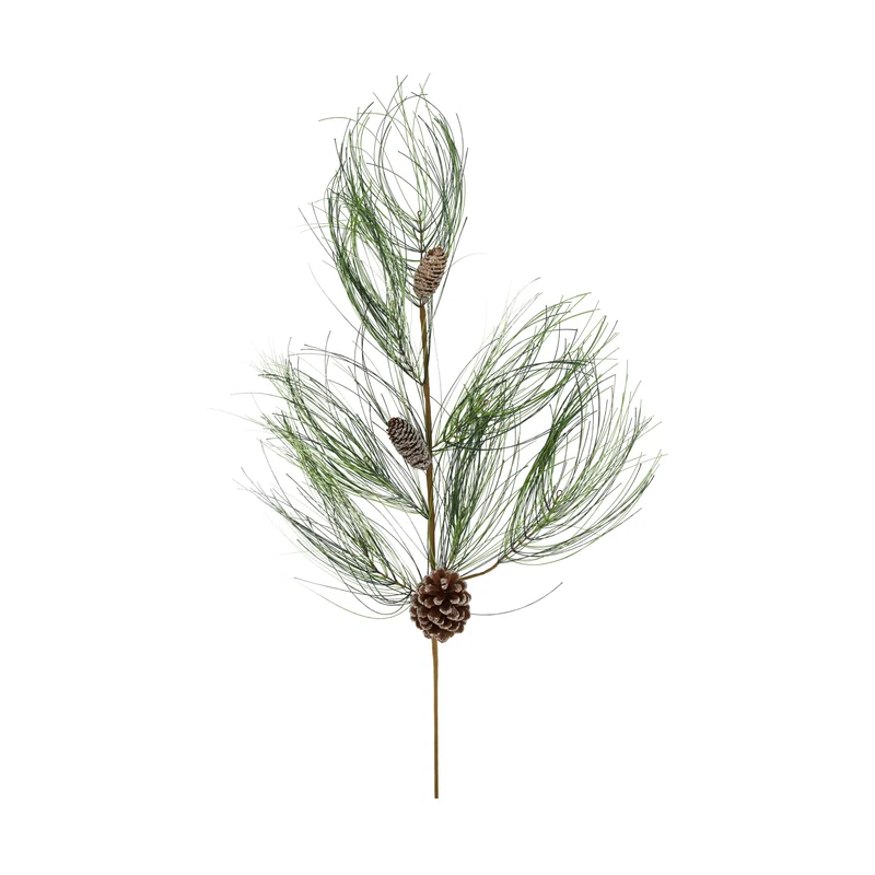 Branch pine needle with pine cones artificial 117x30x5cm Green