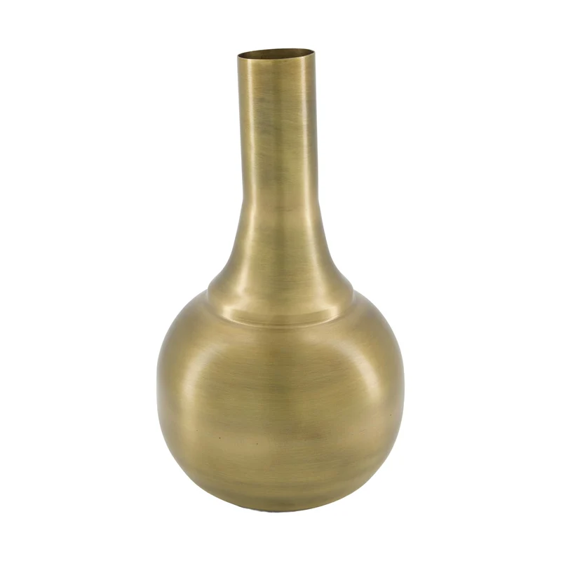 Vase aluminium 17x17x30cm Antique Brass