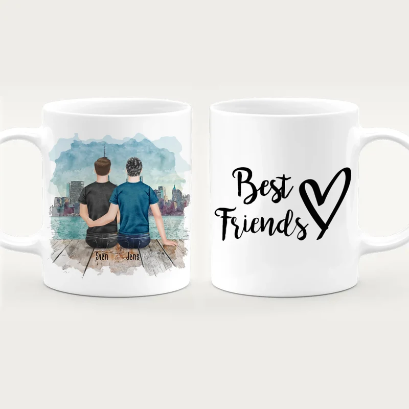 Personalisierte Tasse - Beste Freunde (2 Männer)
