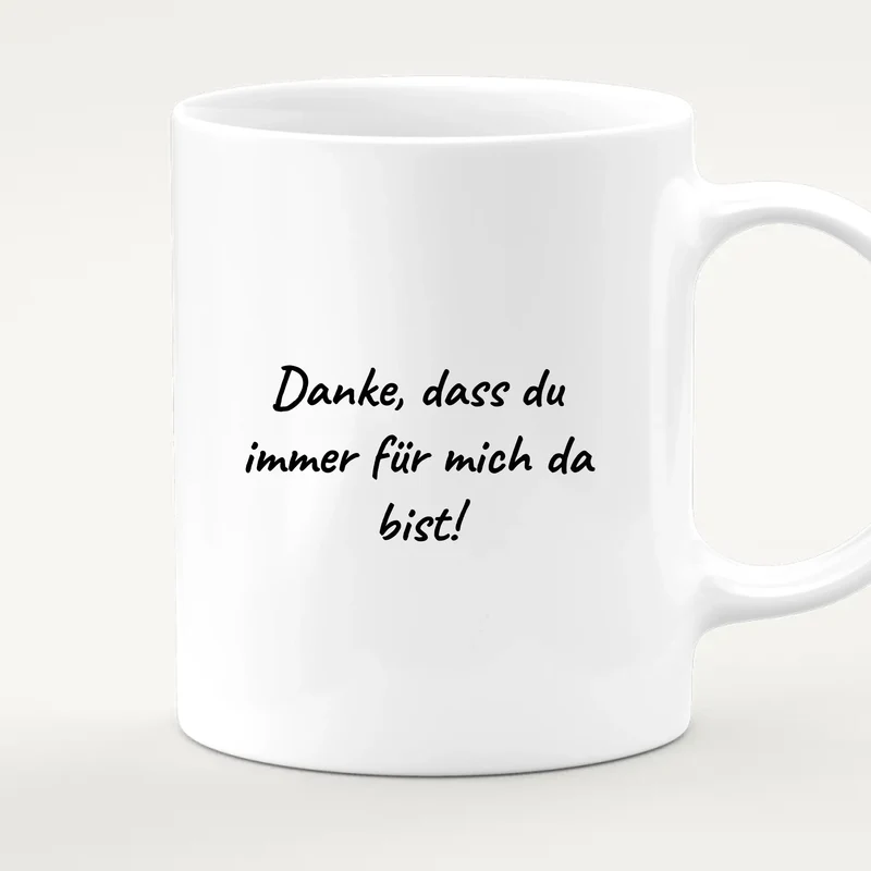 Personalisierte Tasse mit Vater/Tochter/Sohn (1 Tochter + 1 Sohn)