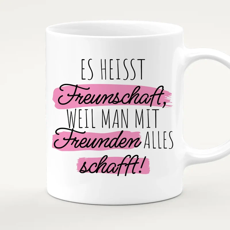 Personalisierte Tasse für Beste Freundinnen (4 Freundinnen)