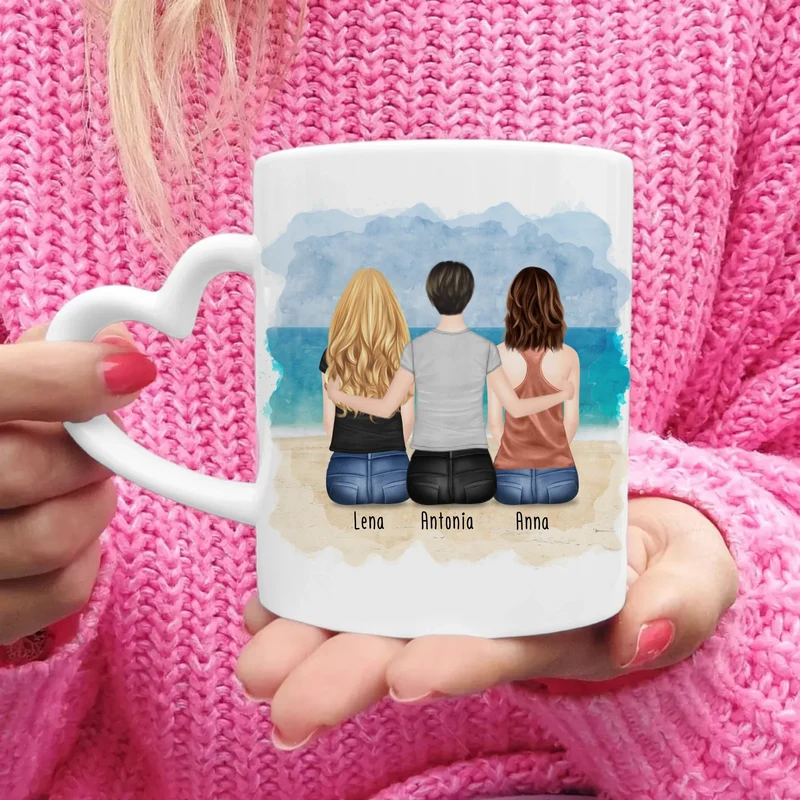 Personalisierte Tasse für Schwestern (3 Schwestern)