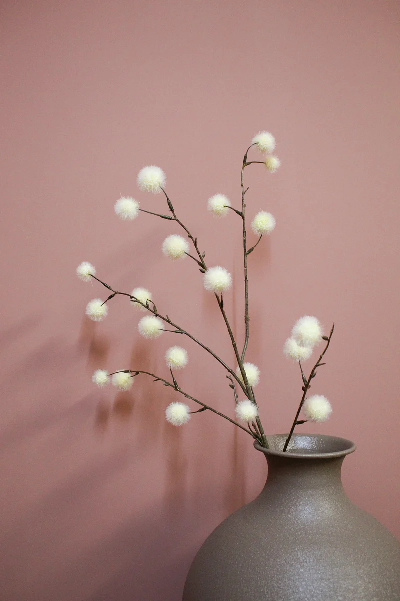 Pompom L91cm cream