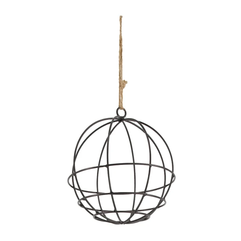 Hanging ball metal Ø18cm Black