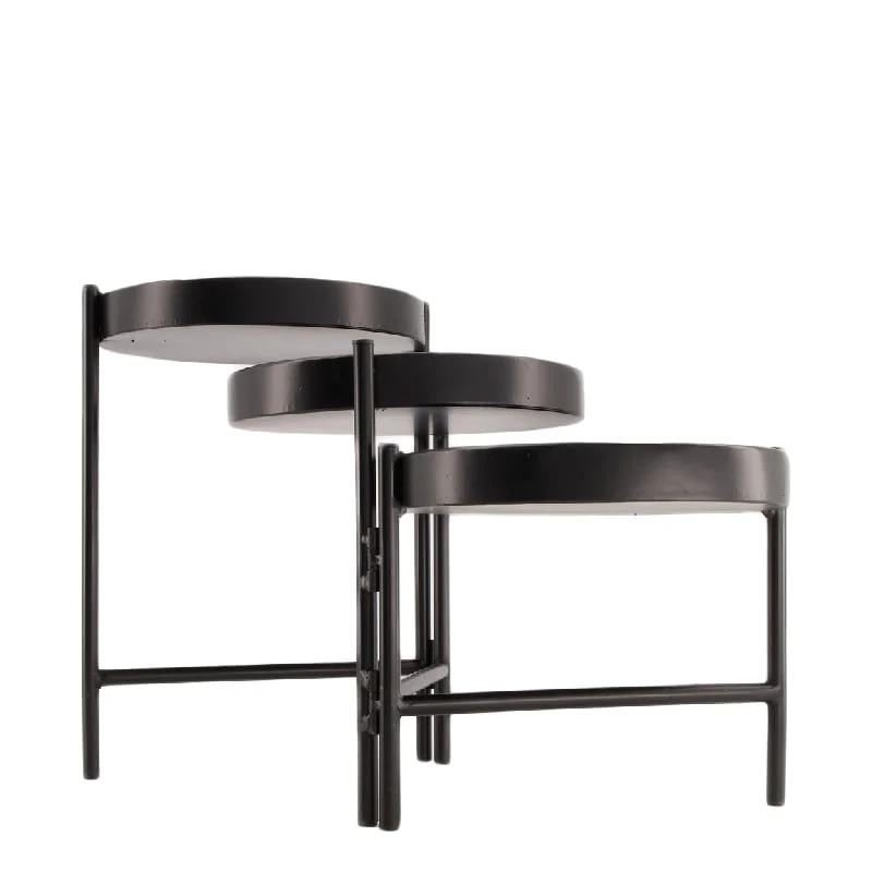 Table metal 65x19.5x28cm Black