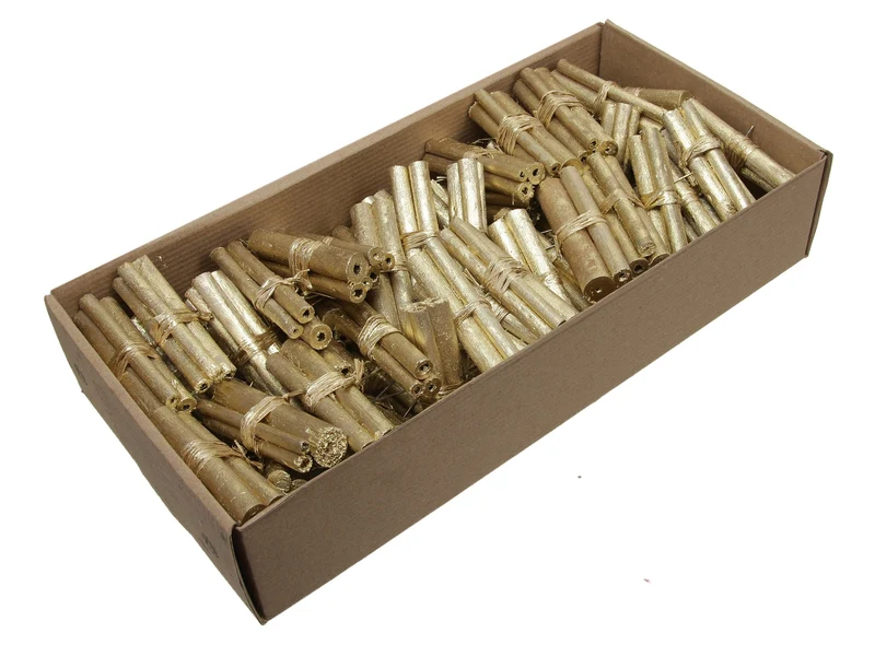 w/b 60 Jutestange (3pcs) possy/wire 10cm gold wash