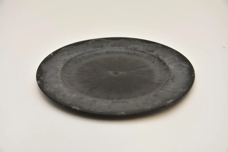 Rundes flaches Brett Grau 20x2cm