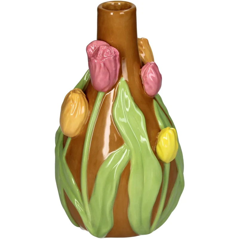 Vase Tulpe Dolomit Multi 13,3x12,7x21,6cm