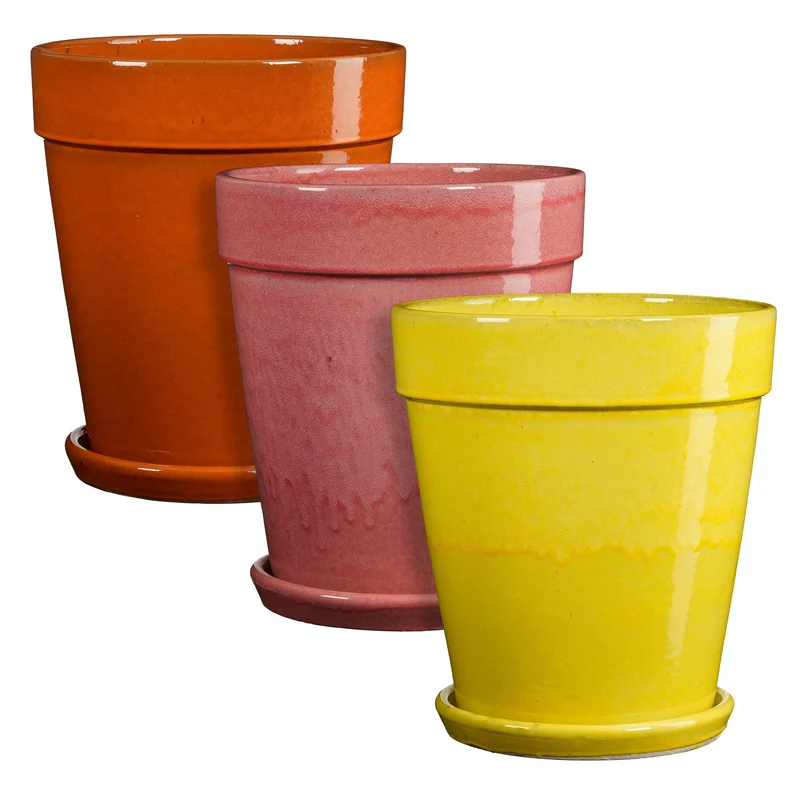 Madrid Topf gelb orange rosa 3-fach sortiert - H44xT38cm