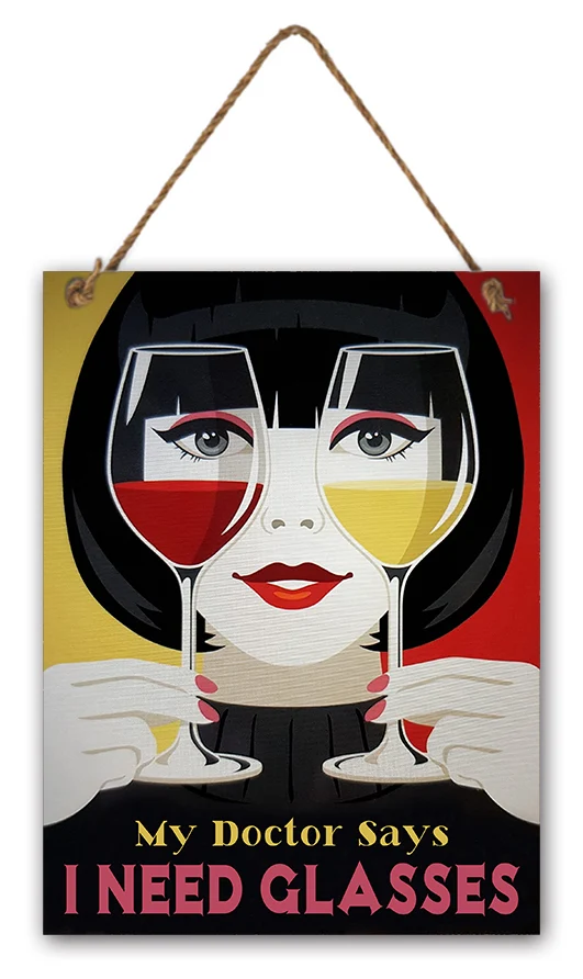 Wandaufhänger Metall Ich brauche eine Brille 30x40cm
