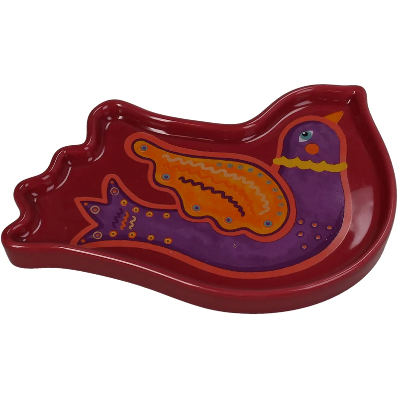 Schmuckschale Vogel Dolomit Mehrfarbig 18x11x1.7cm