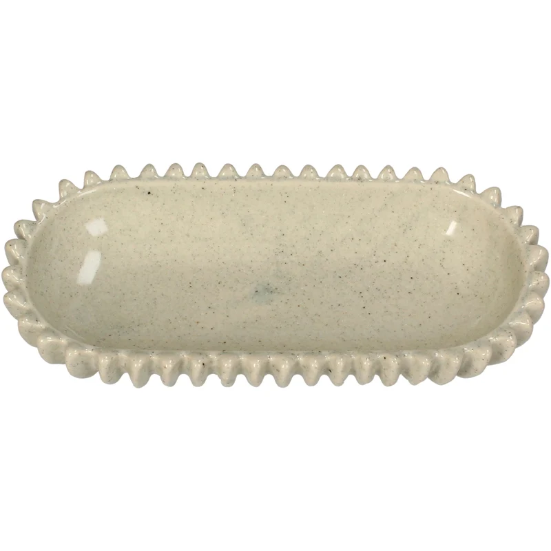Schale Steinzeug Beige 26.5x12.5x4.5cm