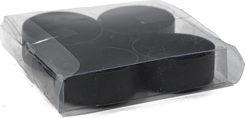 Theelichthouder met magneet metaal 2,5×3,5cm zwart