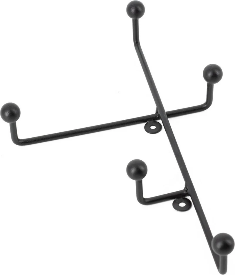 Kleerhanger metaal 5,5x27x18cm zwart