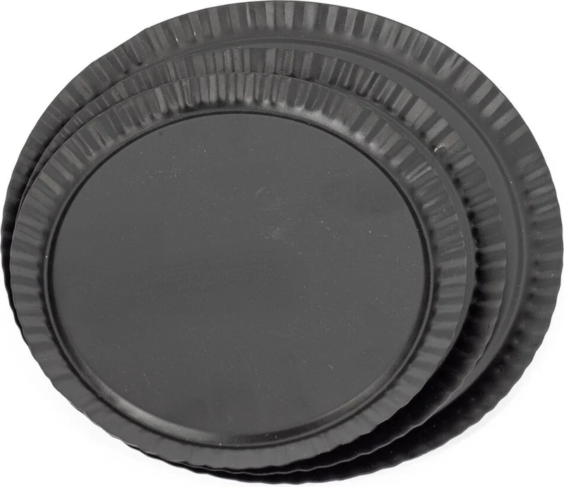 Tray set - 3-pcs - Ø 20/18/17cm - black