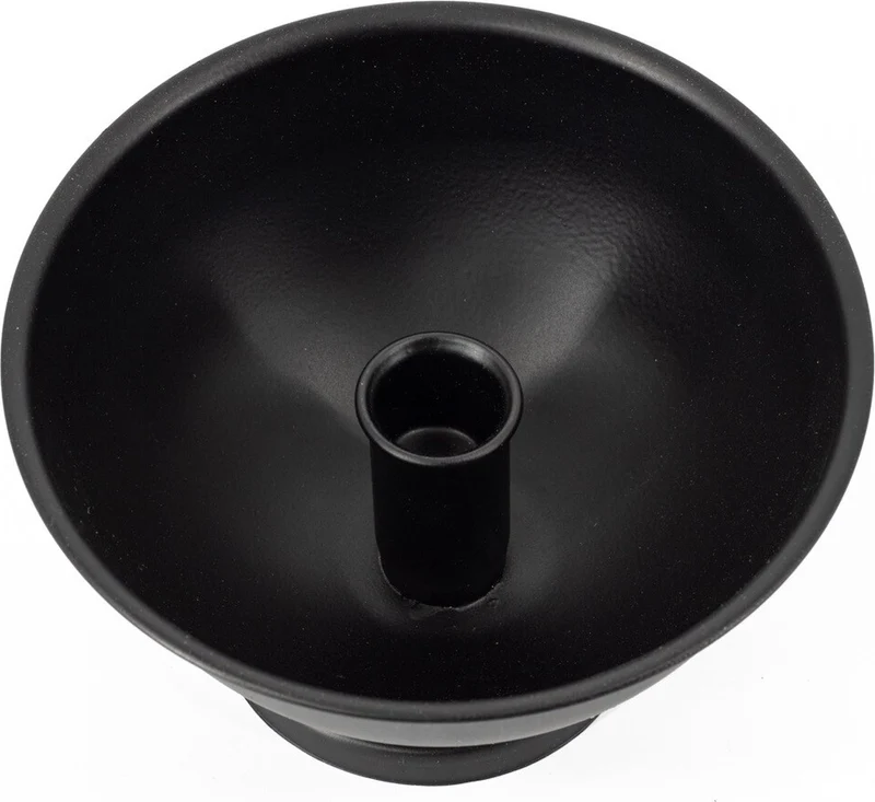 Kandelaar in kom metaal D14,5 H8cm zwart