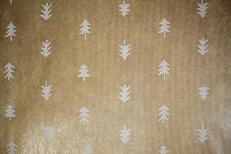 Rol pakpapier Kerstboom wit bruinkraft FSCmix 60cm 12kg 40gr