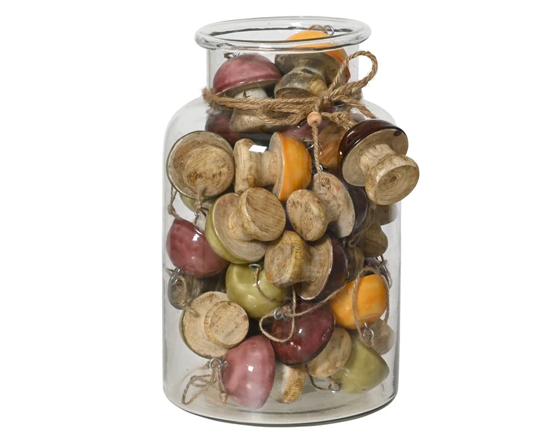 Hanger mangohout enamel 4 kleuren assortie fsc mix 70% assortie D.5cm x H.5cm