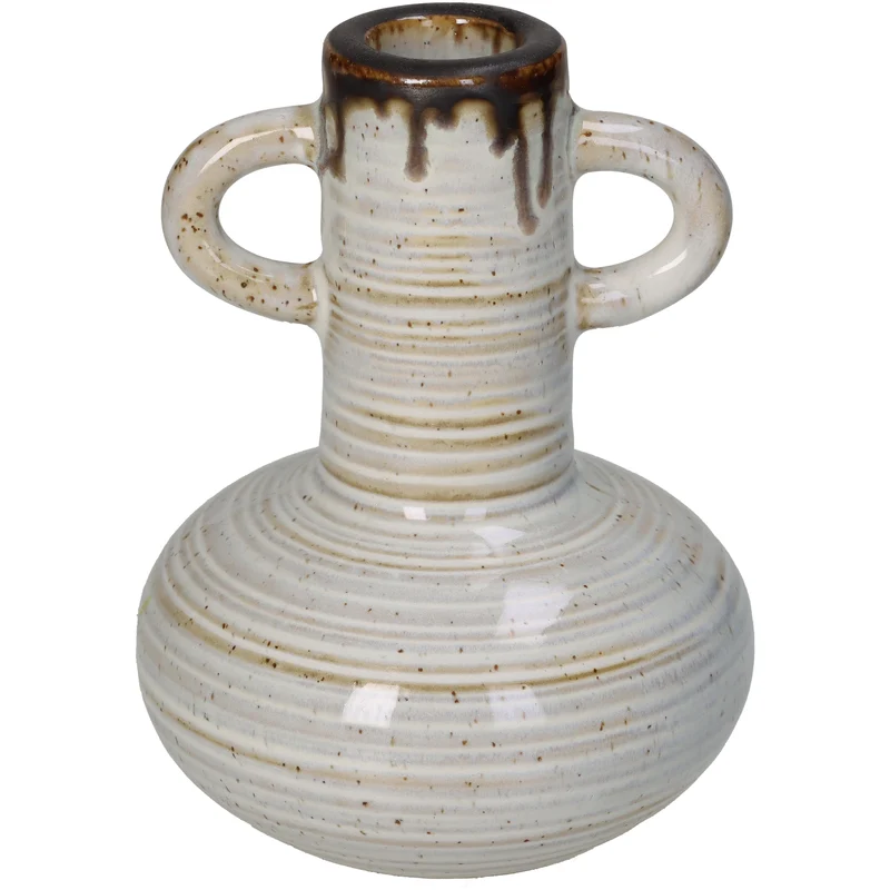 Vase Glas Gelb 9x9x19,5cm