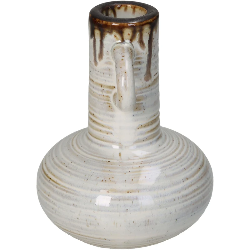 Vase Glas Gelb 9x9x19,5cm