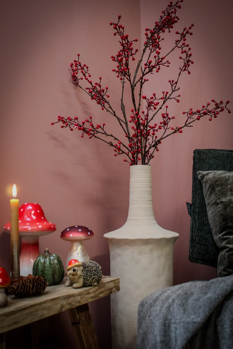 Mini berry branch Deruta red 150cm