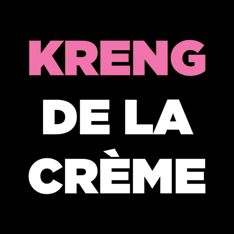Kachelfliese Kreng de la creme schwarz/weiß/rosa 10,5x10,5x0,5cm Keramik
