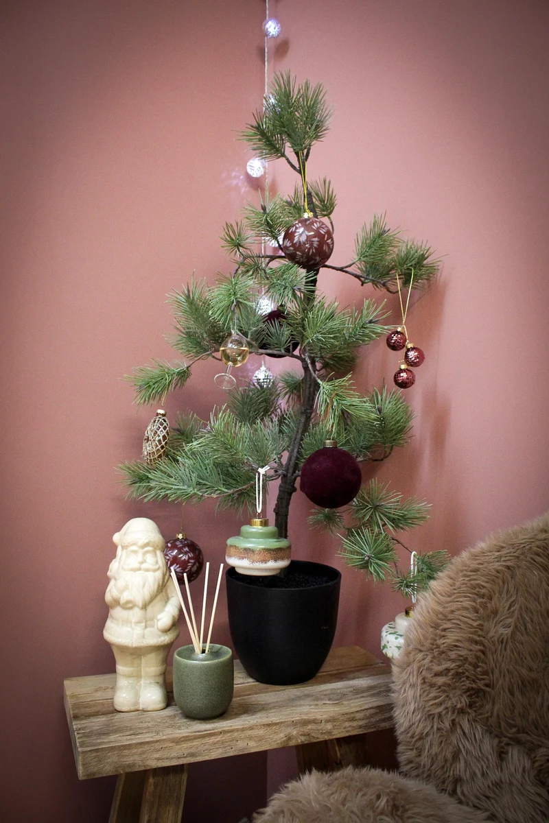Needle pine tree in pot Ester white green 95cm