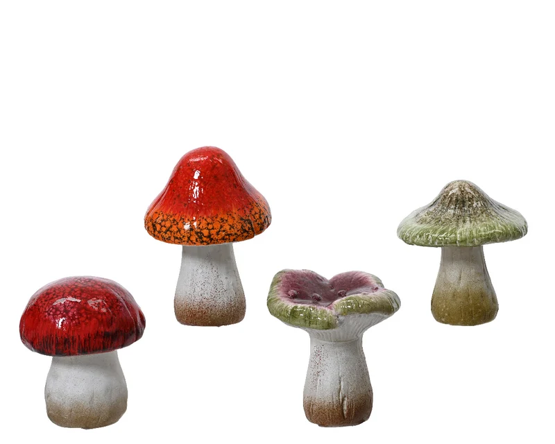 Pilz Terrakotta 4er-Set 5,6x5,7x8,1cm