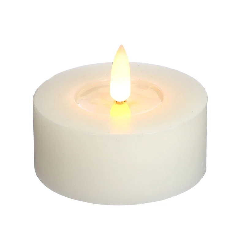 Led oplaadbare jumbo theelicht wax set 2 w.USBc-kabel