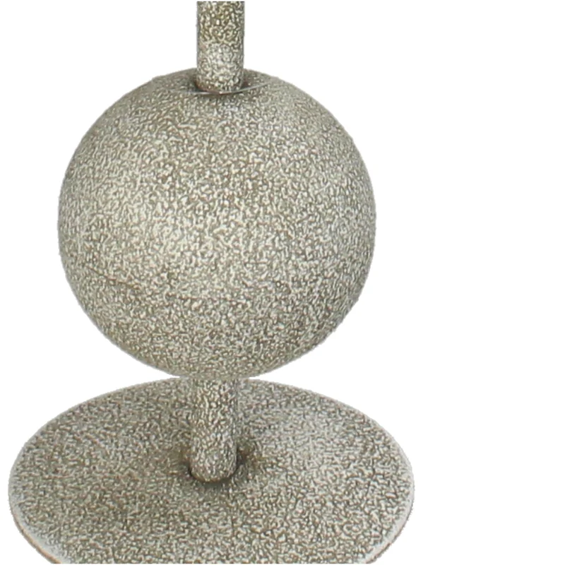 Candle Stick Balls Metal Ivory 10x10x27.5cm