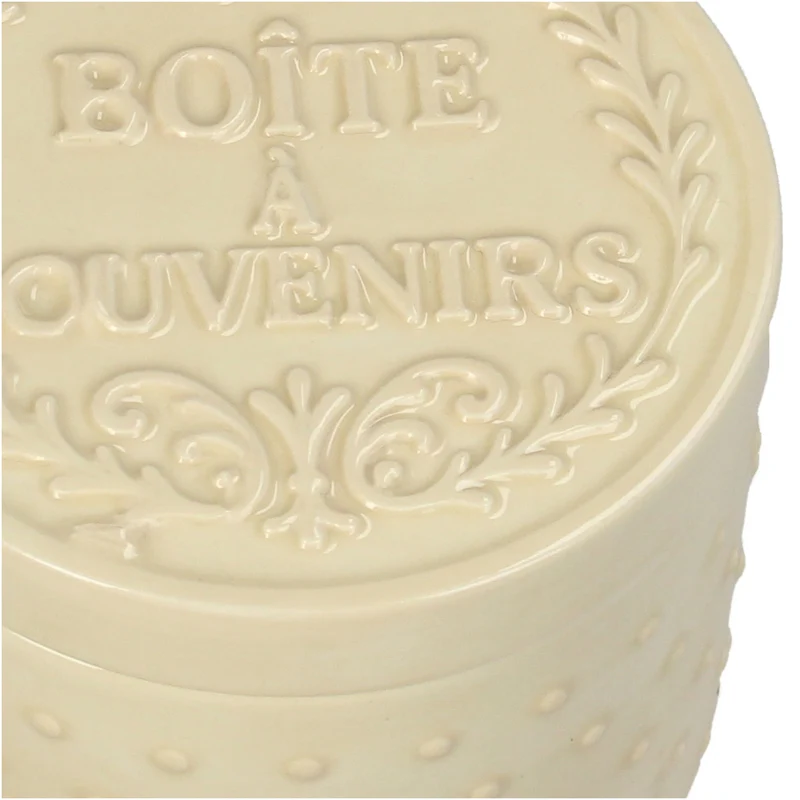 Keepsake Box Boite a Souvenirs Dolomite Ivory 10x10x8cm