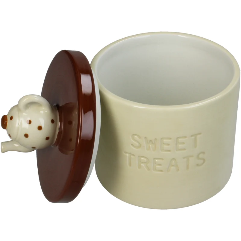 Keepsake Box Spill the Tea Dolomite Ivory 11x11x13cm