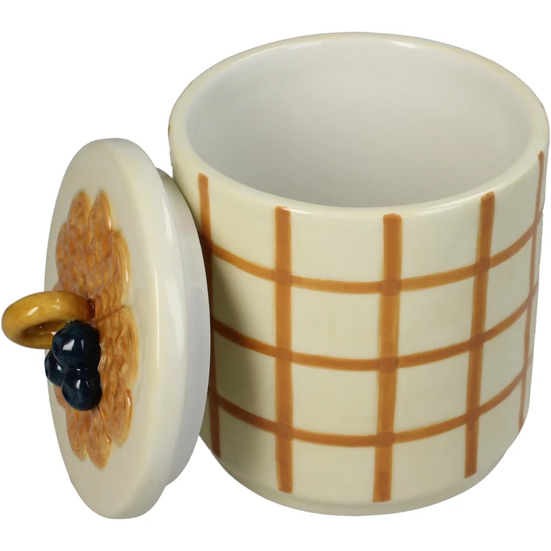 Keepsake Box Waffle Dolomite Ivory 11x11x15cm